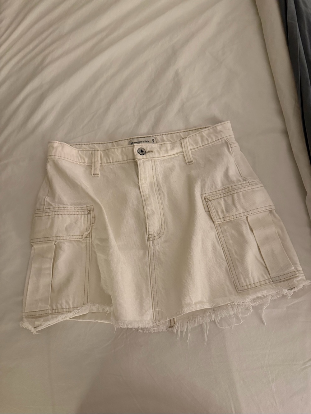 Abercrombie White Denim Skirt